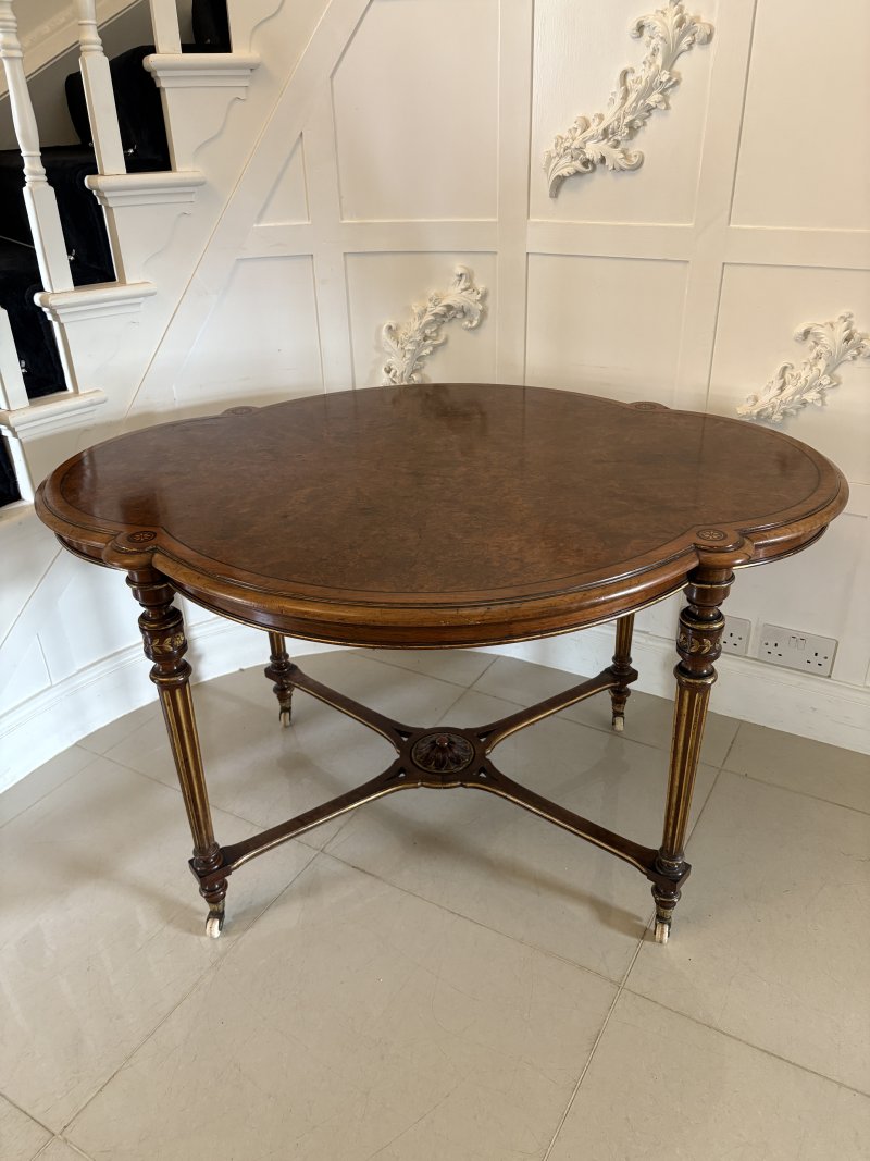 Outstanding Quality Antique Victorian Burr Walnut Inlaid Centre Table